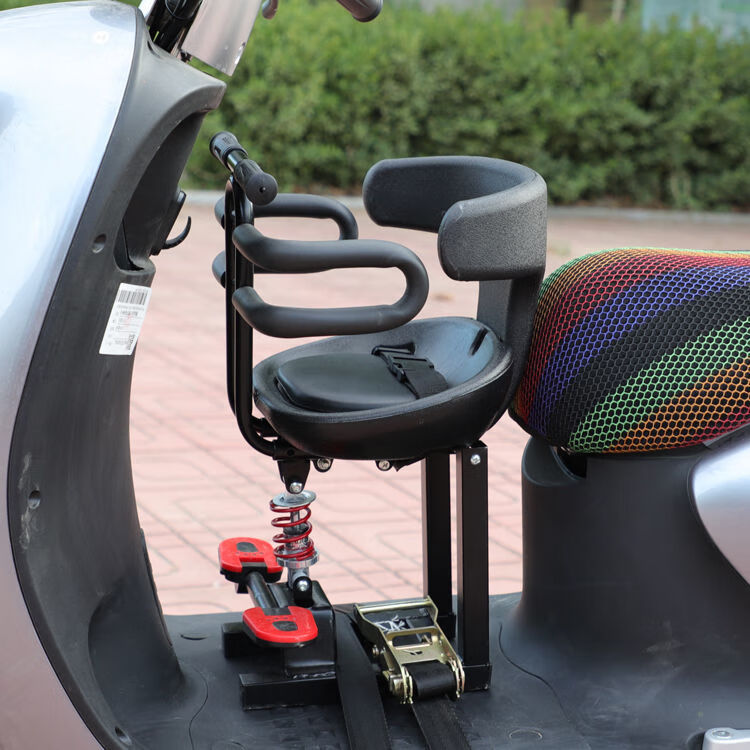 电动车儿童安全座椅坐凳前置宝宝婴幼儿电瓶车电动踏板摩托减震款39黑