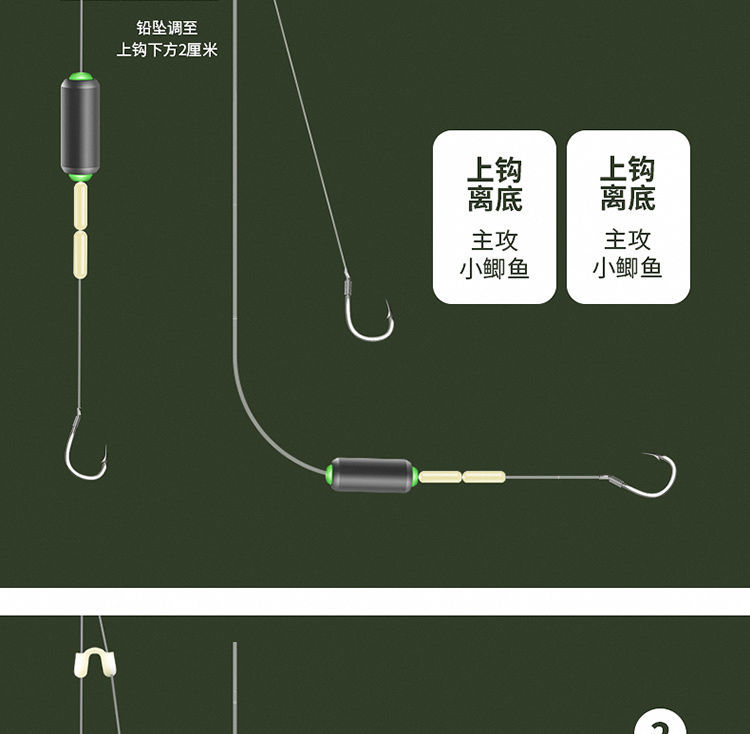 新型绑好伊豆伊势尼滑铅自动找底跑铅子线双钩成品免调漂大物鱼钩尼