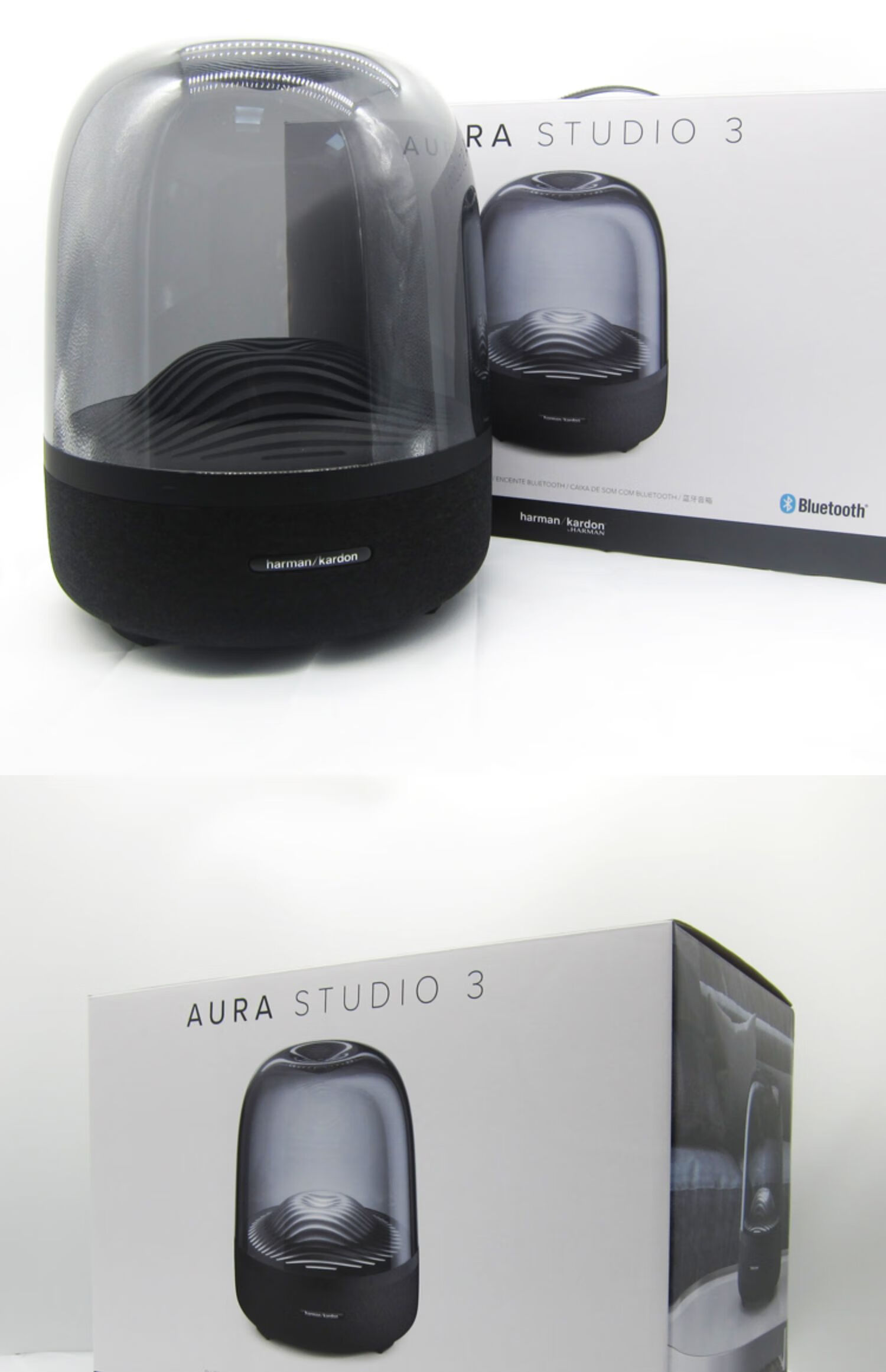 哈曼卡顿琉璃aurastudio23代蓝牙音响水晶4家用低音炮桌面音箱水晶4代