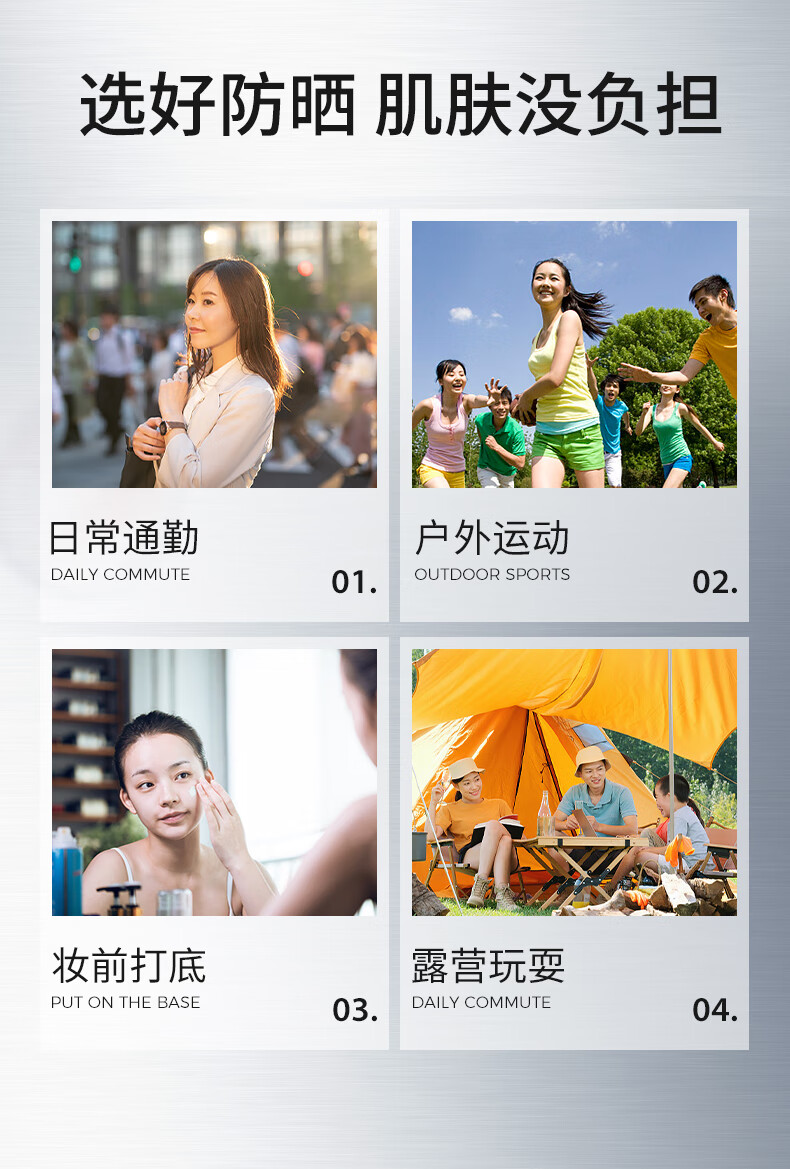 ning新加坡进口高倍防晒霜军训户外美白隔离防水防汗持久防晒乳男女士 【物化双重防晒】防晒霜80g