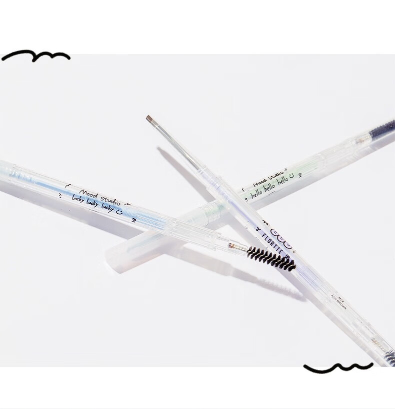 花洛莉亚（FLORTTE）心情研究所系列 双头极细砍刀眉笔 防水持久不脱色初学情人节礼物 M4#茶灰色