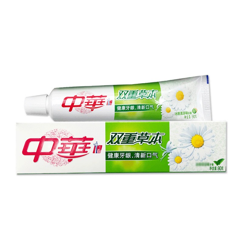 中华牙膏 双重草本 清新口气清香水果味 清香水果味90g*1