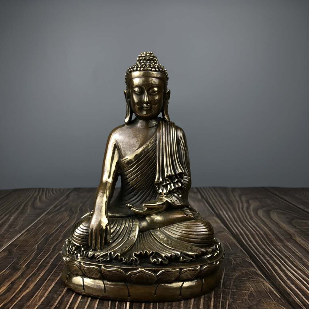 鼎盛福纯铜如来佛祖坐像释迦牟尼佛铜像阿弥陀佛像祈福家居客厅供奉