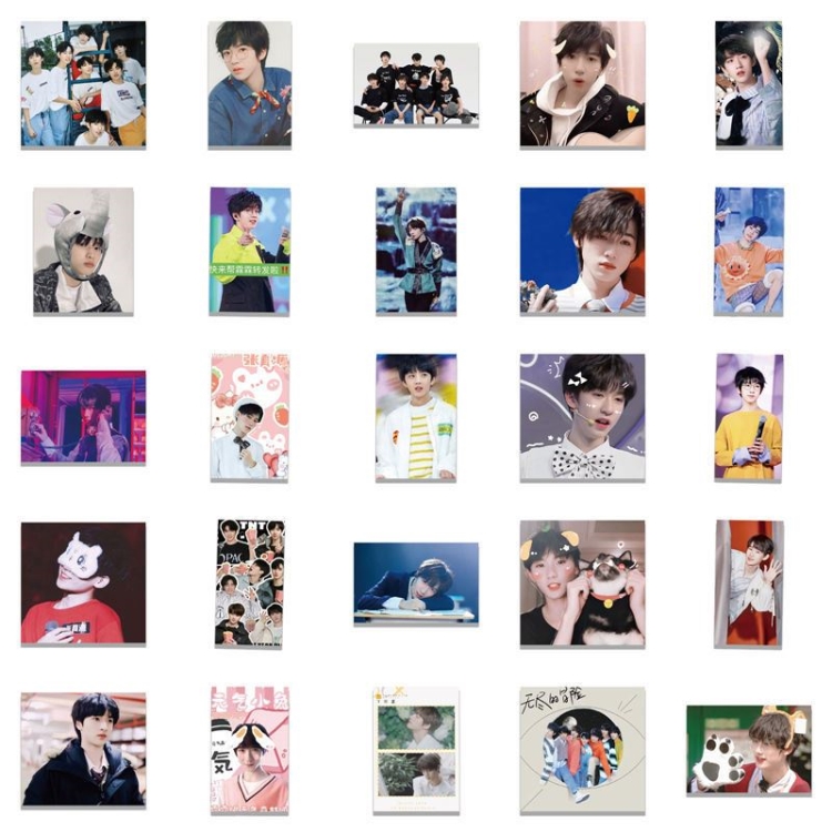抖音同款创意礼品50张时代少年团贴纸明星周边tnt全员手账素材涂鸦