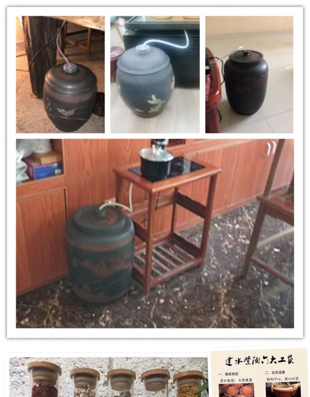 建水紫陶水缸 云南建水紫陶茶叶罐大号水缸茶缸家用米缸饼茶缸普洱散