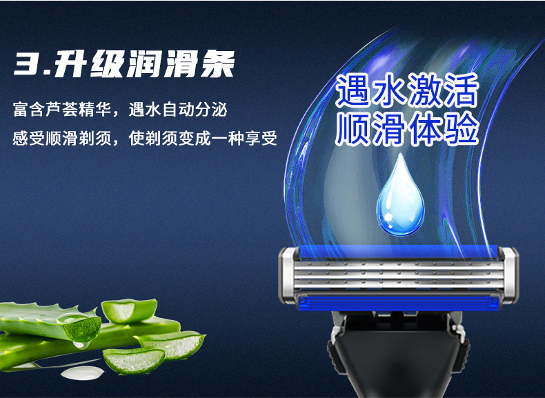 吉列（Gillette） 吉列威锋3刀片男士锋速剃须刀手动刮胡刀刀头 1刀架 3刀头