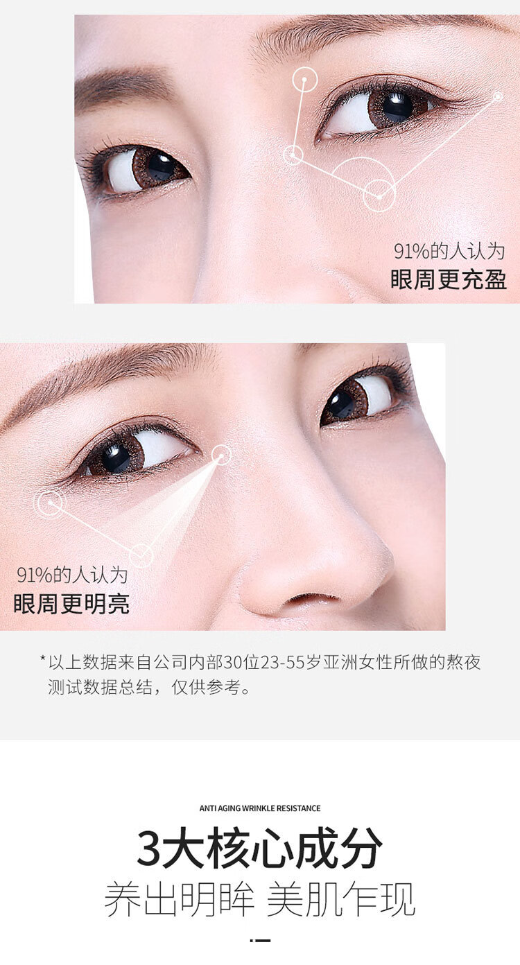 碧素堂（BISUTANG）改善细纹提拉紧致眼角细纹淡化黑眼圈眼纹肌肤小棕瓶眼霜 小棕瓶眼霜1瓶
