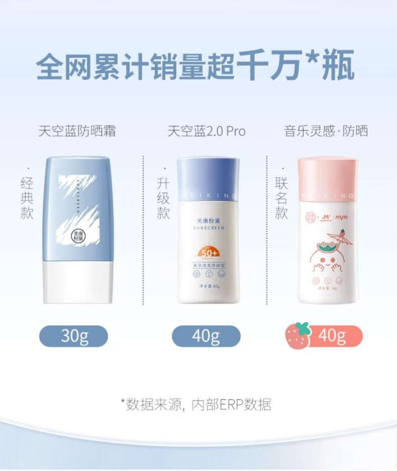 美康粉黛清爽防晒霜spf50+隔离润肤保湿轻薄学生党军训可用 防晒霜30g*2（SPF50+/PA+++)