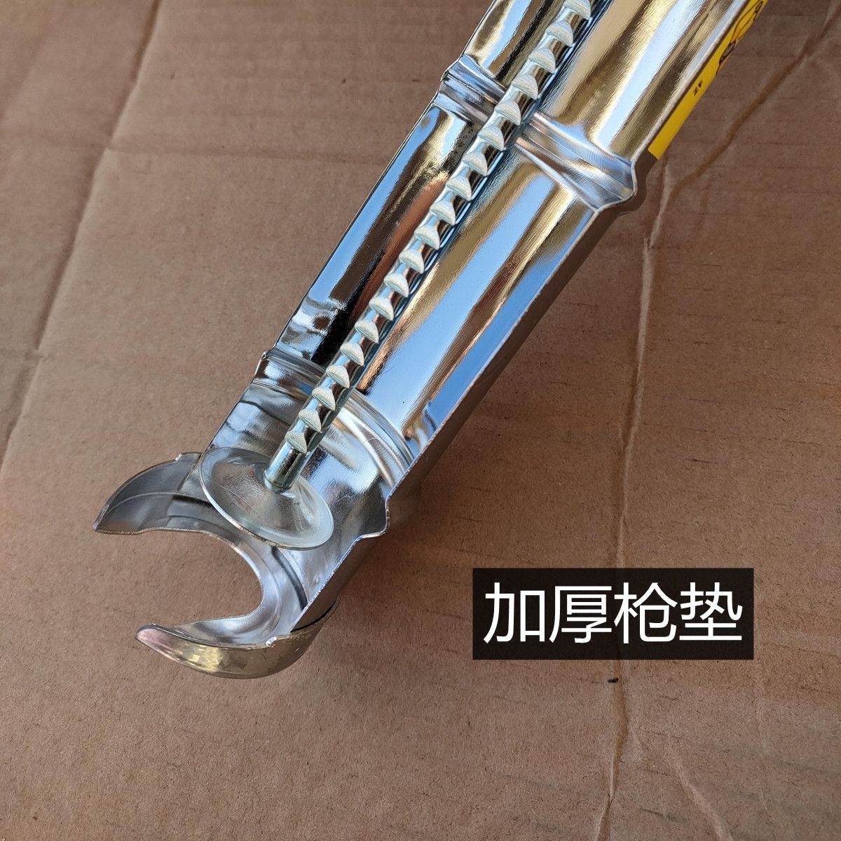 uvekim加厚电镀白钢胶枪手动玻璃胶枪压胶枪密封胶枪工具胶枪带齿胶枪