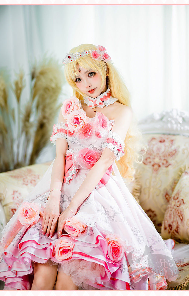*某天成为公主cos服希娅粉色礼服套装cosply服装女cosplay【6月30日发