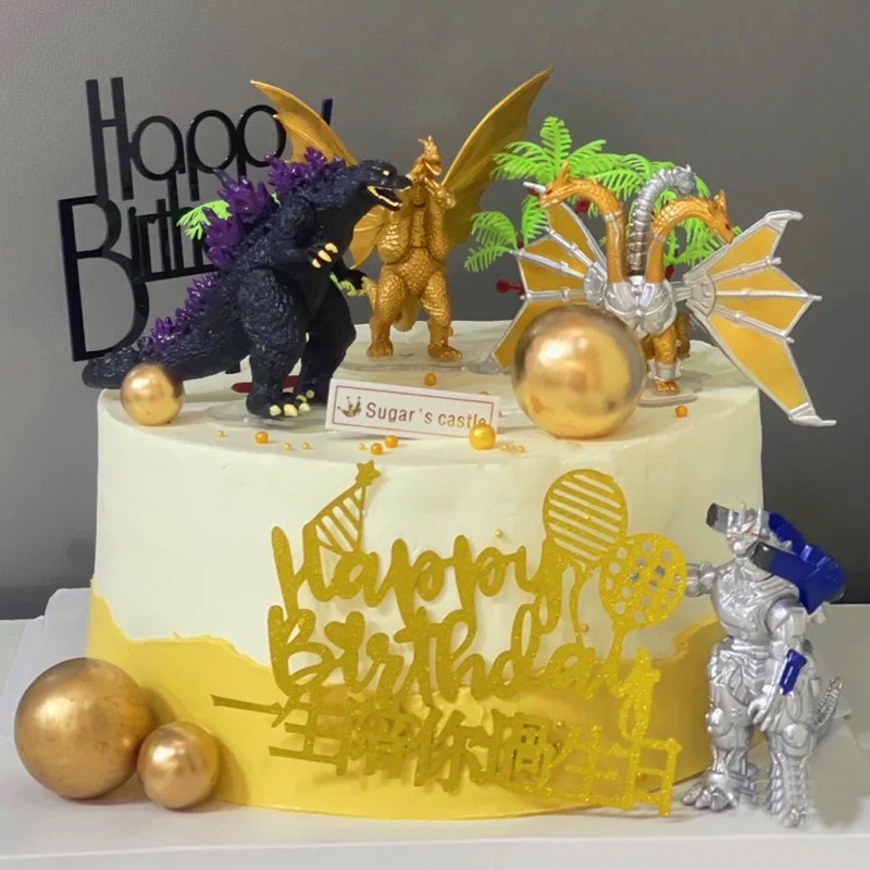 百世今生哥斯拉生日蛋糕同城配送怪兽之王恐龙儿童蛋糕送男孩北京深圳