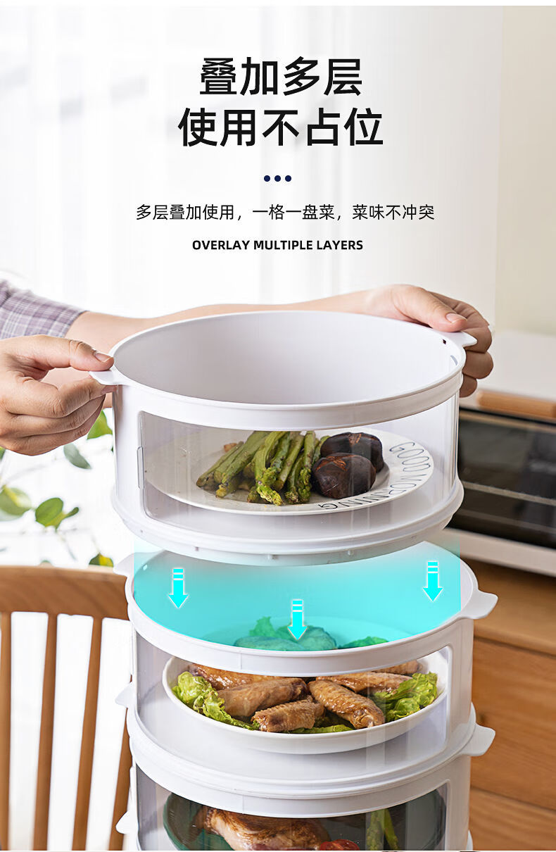 剩菜多层收纳架神器厨房放菜置物架放盘子菜架子家居用品家用大全