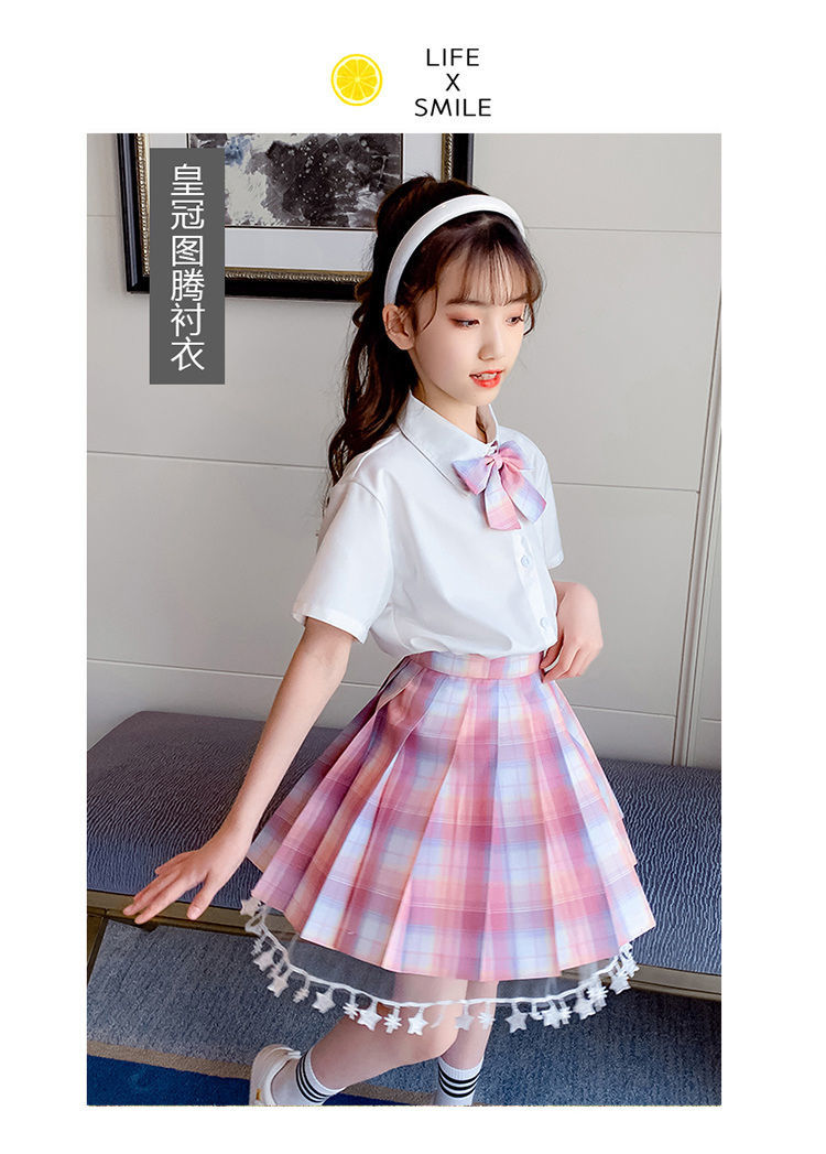 小黄鸭jk制服小学生儿童jk制服12岁全套学院风同款粉蝶jk套装 经典