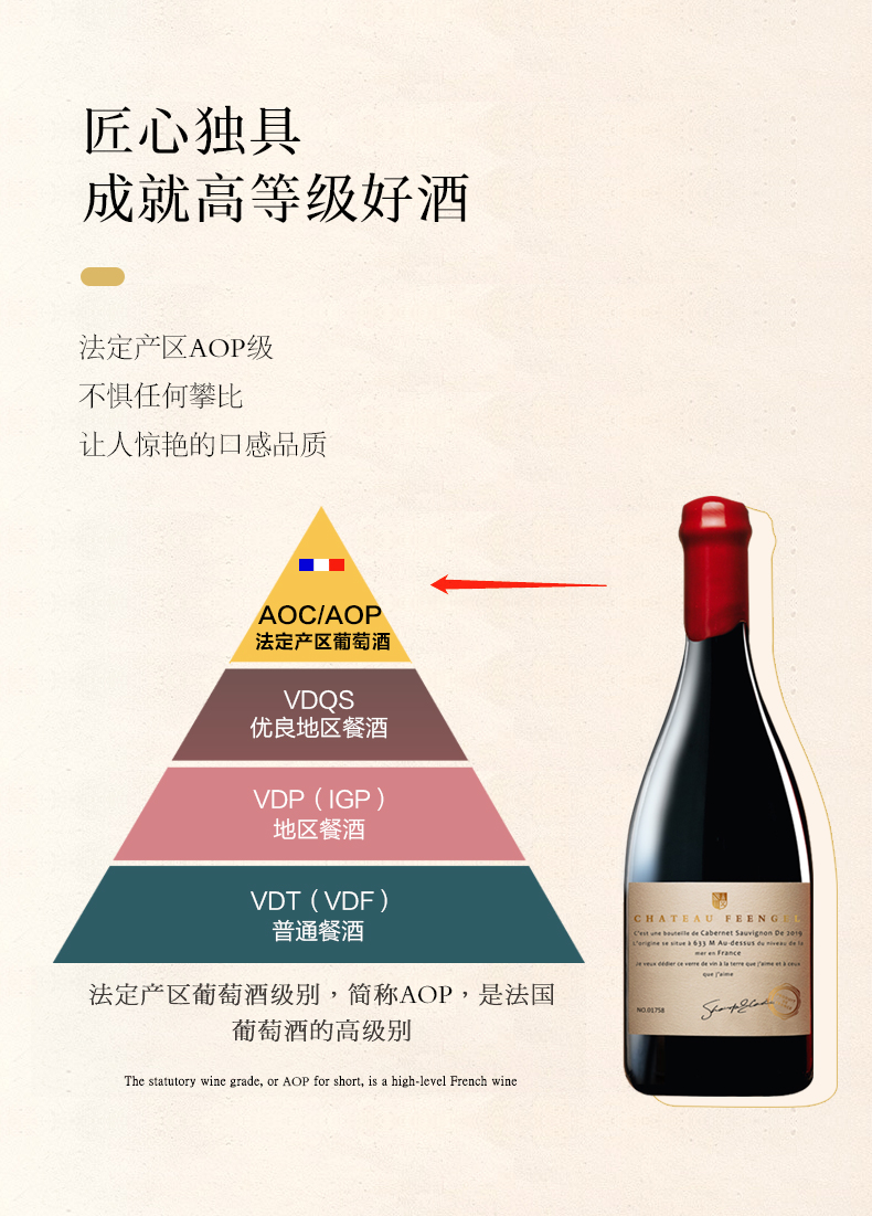 法国进口蜡封红酒15度aop级红酒2支装典藏干红葡萄酒750ml2