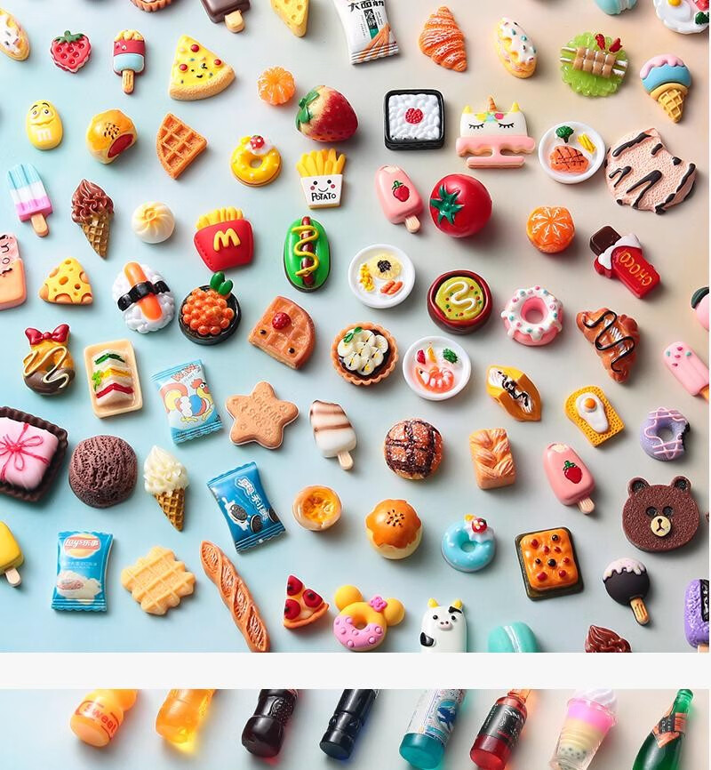 微缩食玩盲袋迷你小超市世界食物零食模型日本网红盲盒玩具摆件 食物