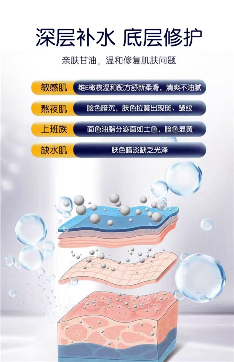伊渼雅 维生素E护肤甘油嫩肤滋润保湿精华补水脸部不卡粉清爽滋润伊美雅 1瓶