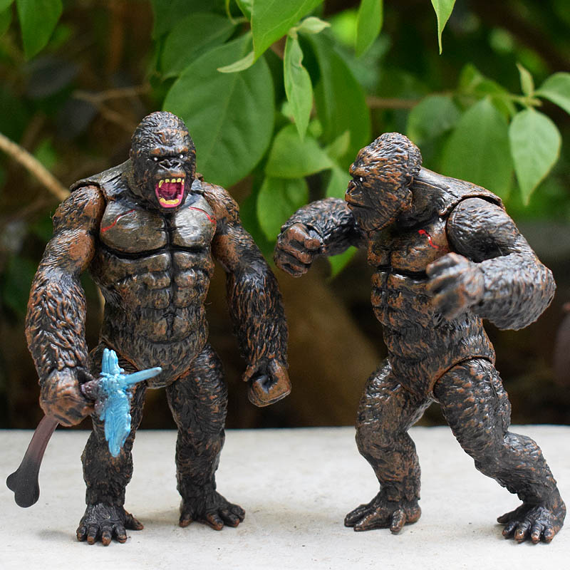 金刚大战哥斯拉金刚骷髅岛kingkong大猩猩模型摆件玩偶手办玩具怒吼