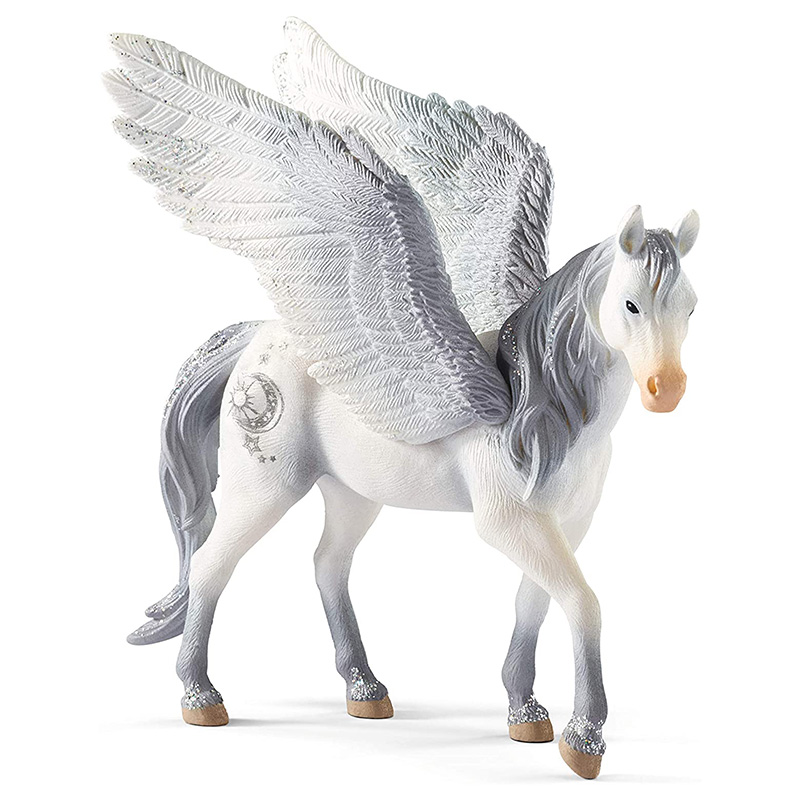 正版进口schleich德国思乐模型天马飞马独角兽精灵儿童玩具摆件1彩翼