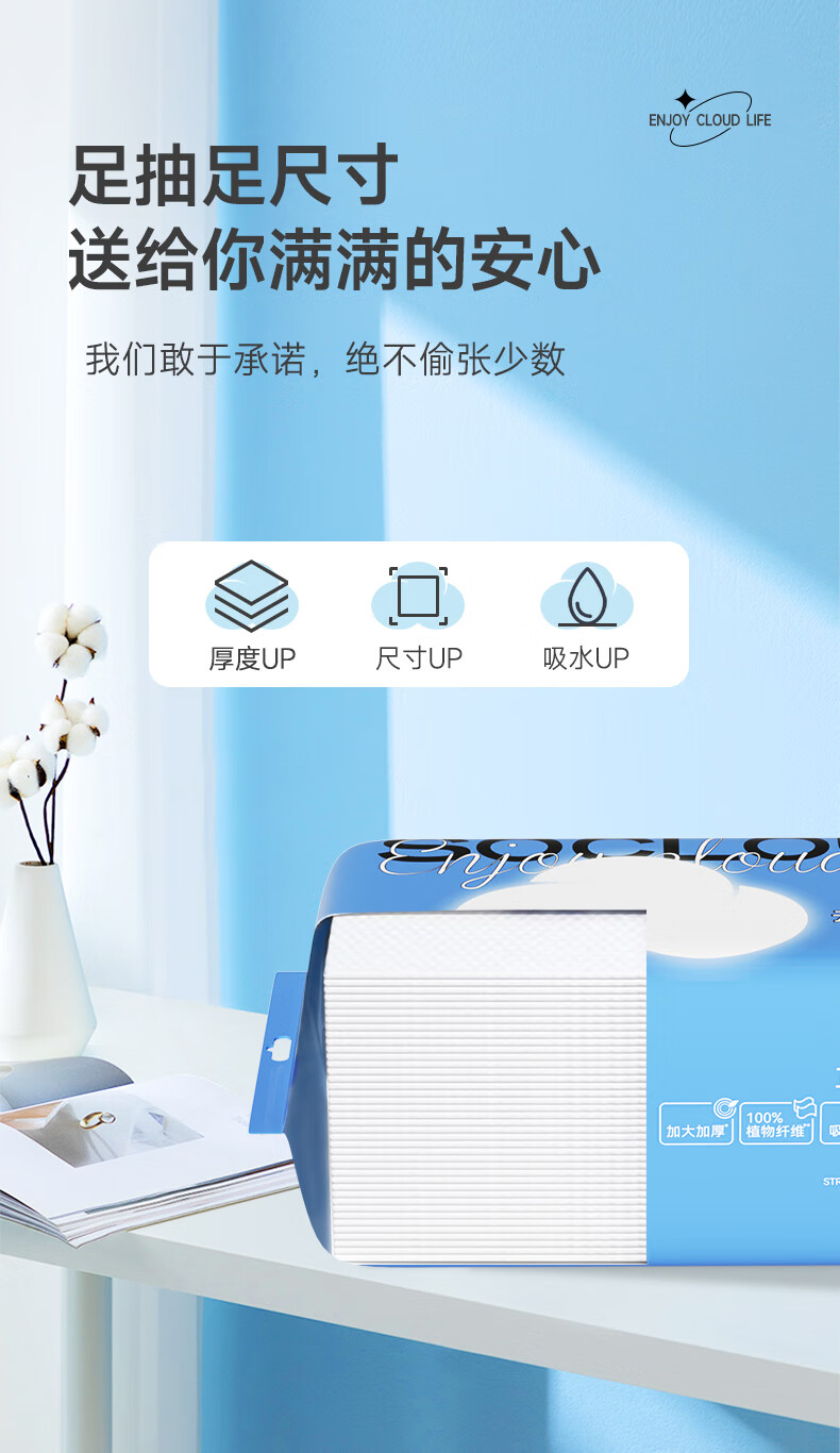 芷雨一次性洗脸巾悬挂式擦脸巾抽取式卸妆棉柔巾加厚洗面巾美容洁面巾 50抽*3包【可悬挂加厚款】