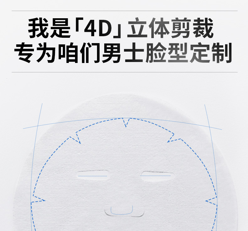 赫恩（H&E） 【套装可选】男士美白面膜烟酰胺补水保湿控油面膜 美白面膜6片/盒