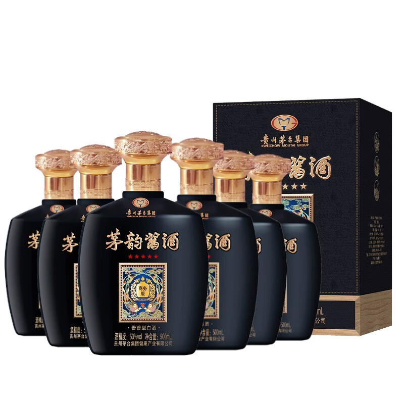 贵州茅台集团53度酱香型白酒茅韵酱酒商务版500ml6瓶
