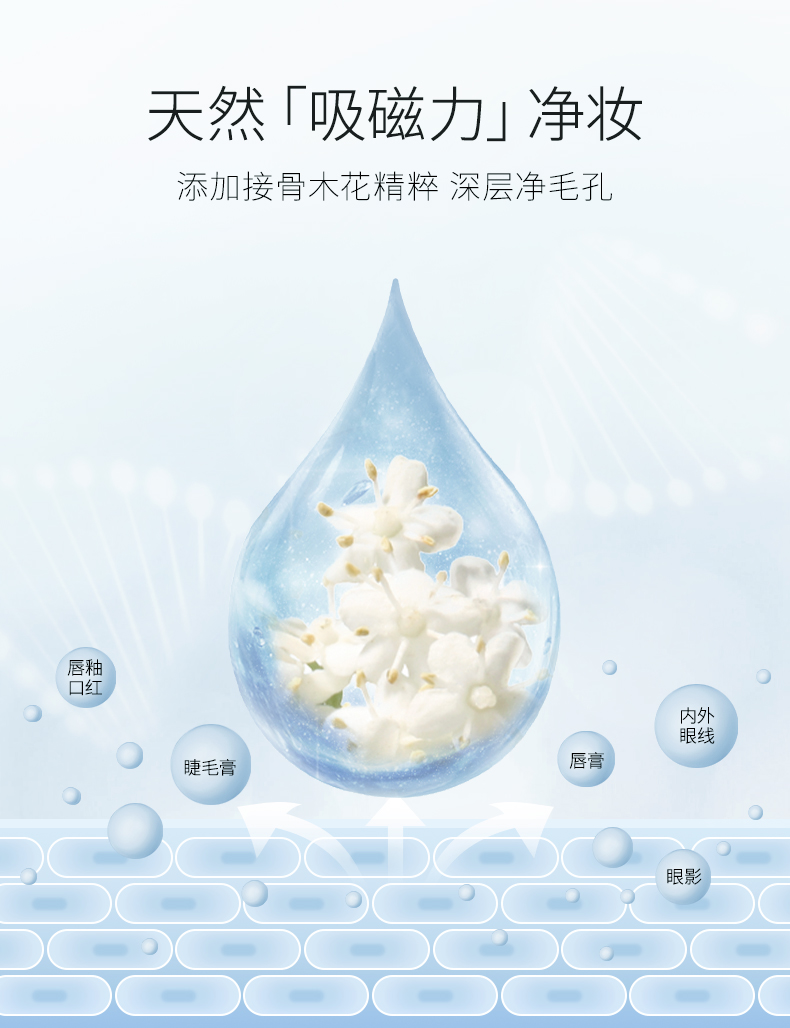 卡姿兰植萃眼唇卸妆液脸部温和深层清洁无刺激学生平价易卸入眼不刺激 植萃净澈眼唇卸妆液