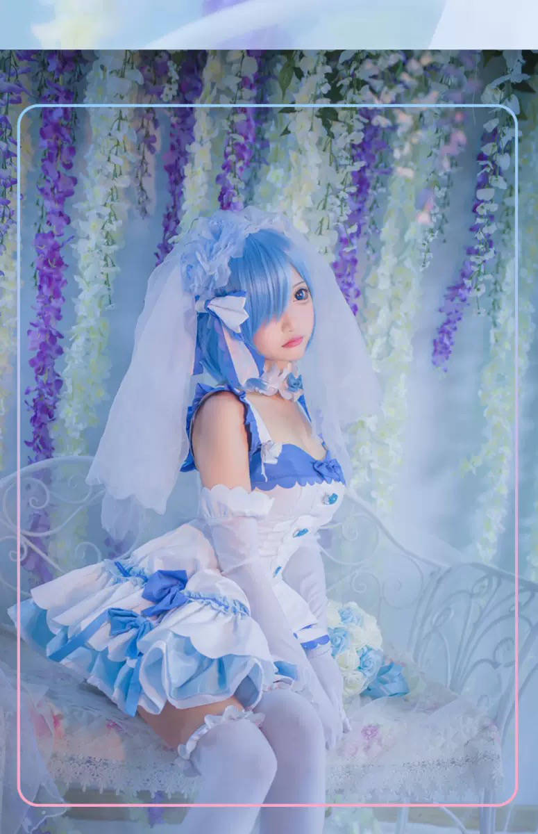 初兽猫现货拉姆蕾姆婚纱花嫁婚纱cosplay服装女cosply