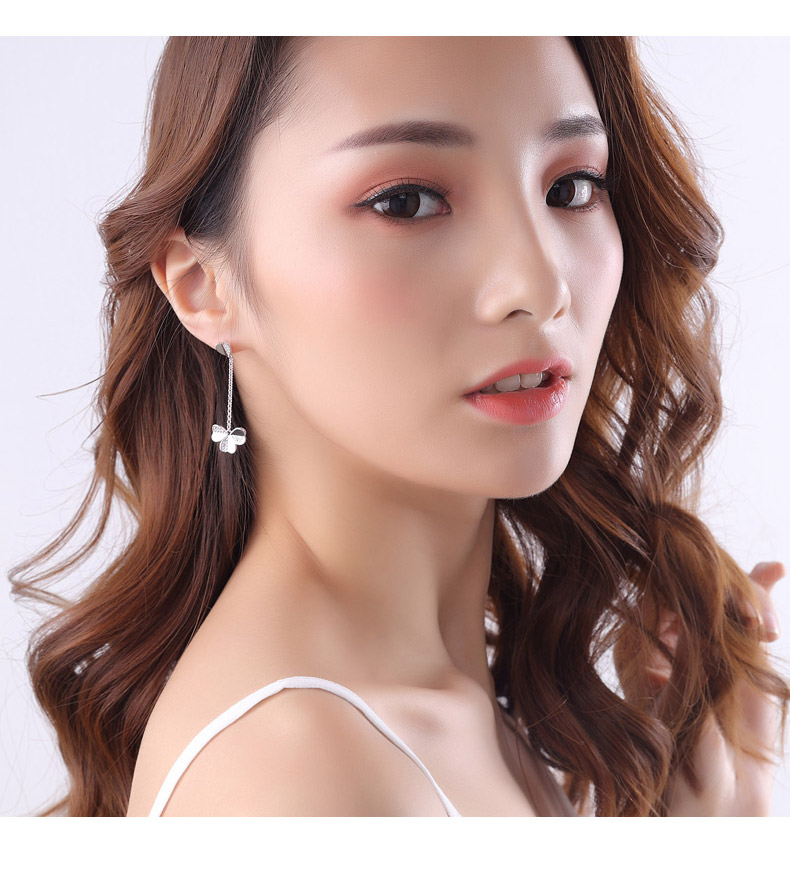 耳环女气质长款吊坠镶优质锆石耳坠百搭时尚饰品生日礼物送女友送老婆
