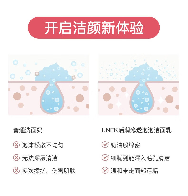 谜活润沁透泡泡洗面奶350g 提亮肤色控油深层清洁补水保湿洁面乳 1瓶装