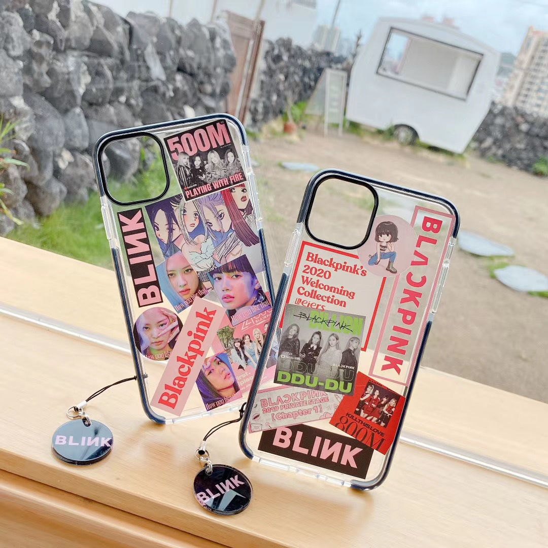 blackpink组队lisa组合挂饰iphone11/xs手机壳7p誉科创 black pink