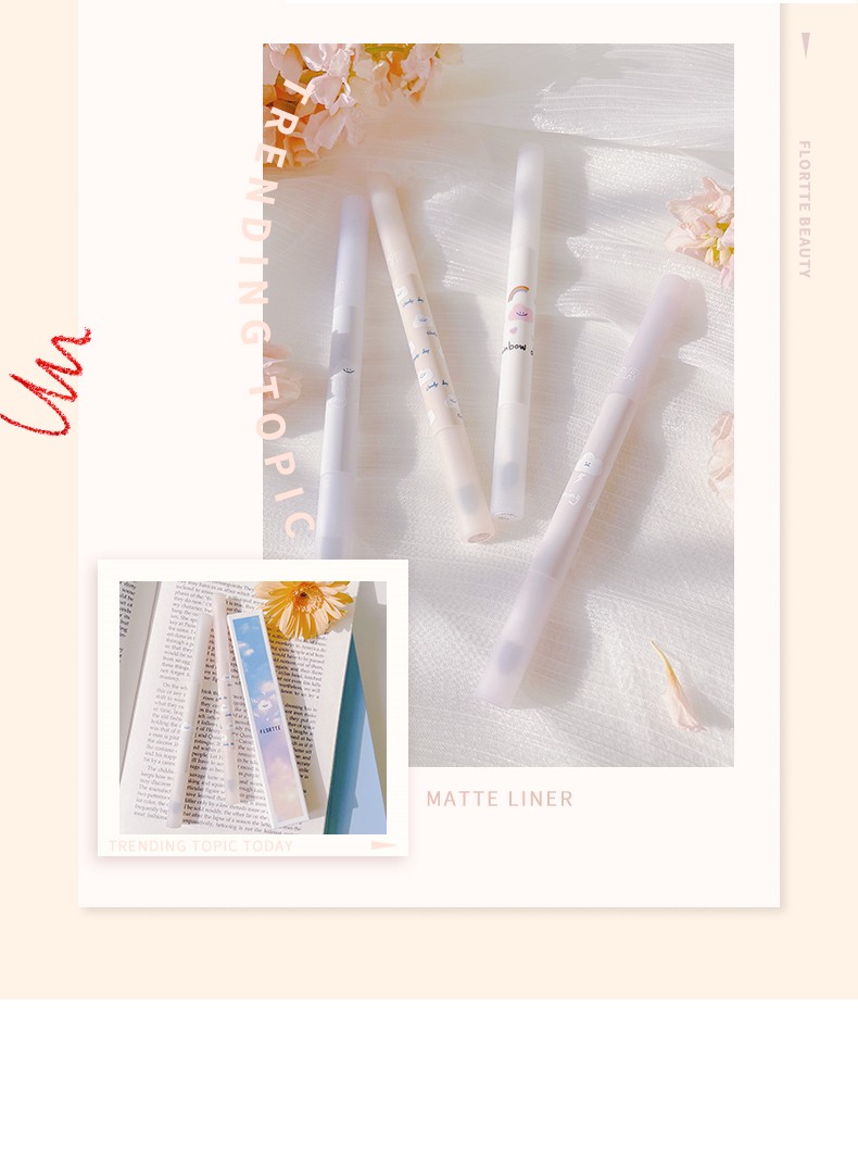 花洛莉亚（FLORTTE）今日热搜系列雾唇笔 轻薄质感 唇线笔防水持久双头不掉色 C02人间破壁机
