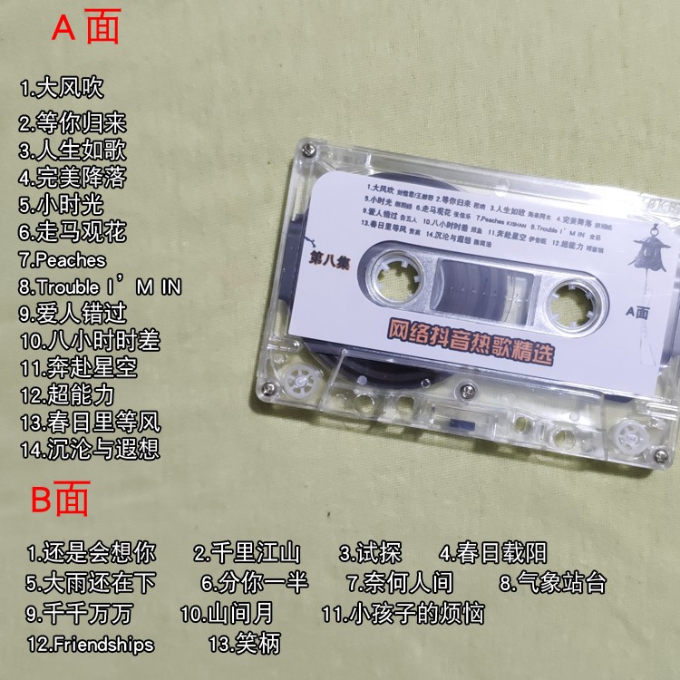 网络抖音dj热歌车载磁带经典老歌音乐老式卡带怀旧歌曲8090后回忆 3盘