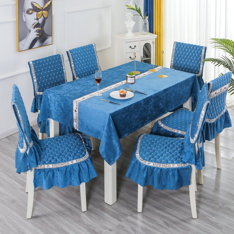 饭桌椅子布套中式椅套椅垫套装餐椅垫家用简约现代桌椅套布艺餐桌椅子