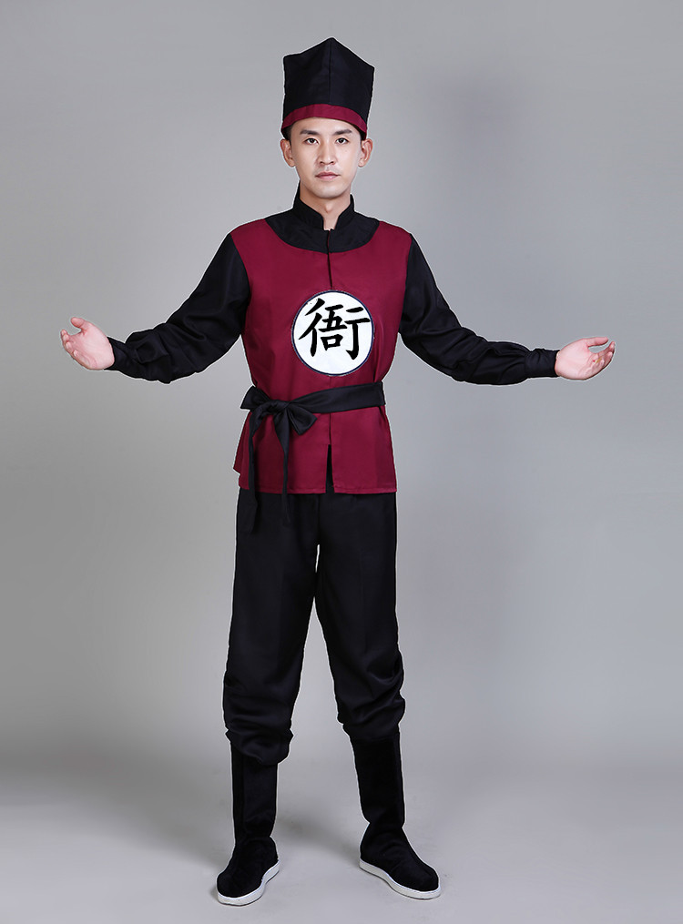 囚犯衣古装中衣中裤囚服全白孝服演出服古代清朝官兵监狱犯人服睡衣