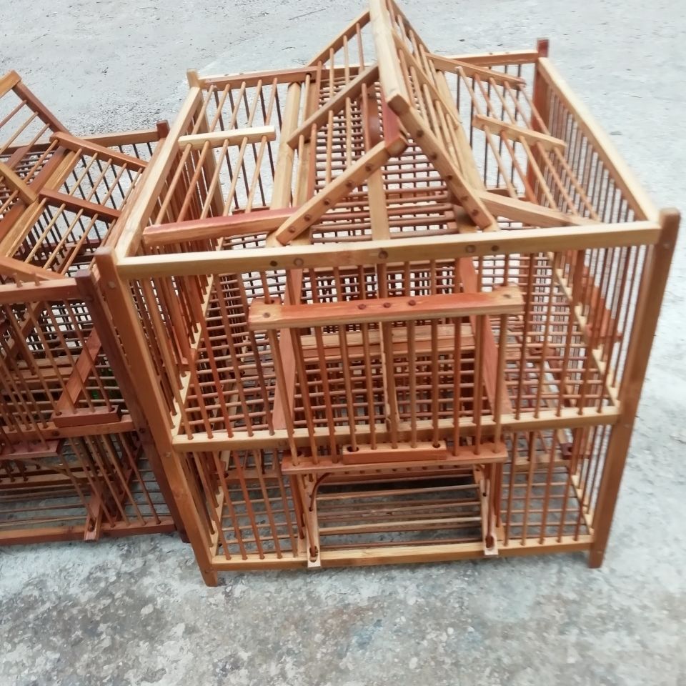 【黄豆】凯里鸟笼用品,麻雀,黄腾,黄豆鸟专用笼,风车式鸟笼 29*29