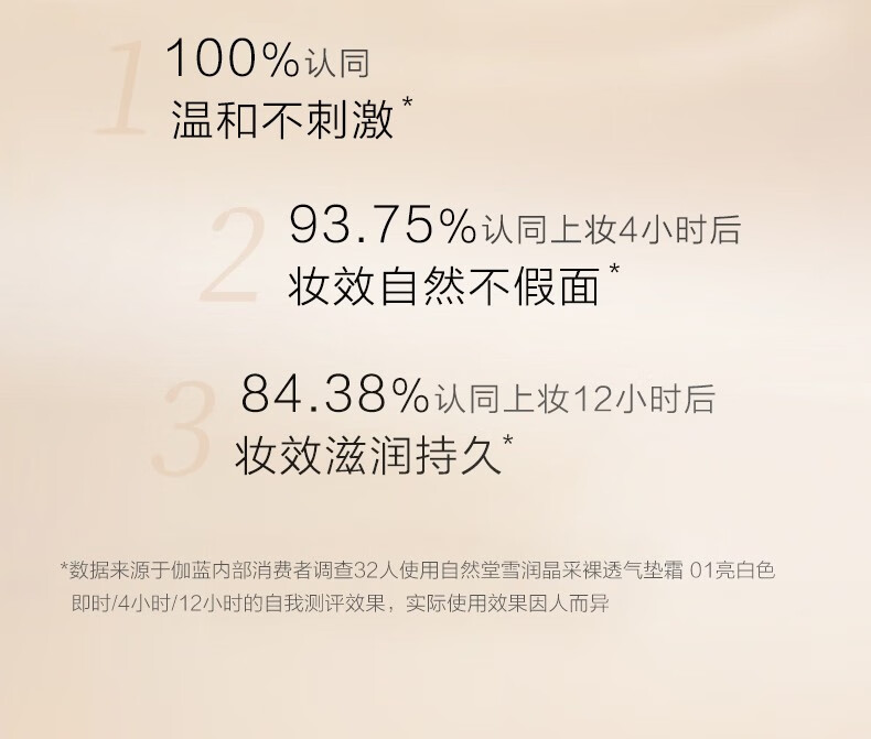 自然堂气垫 雪润晶采裸透气垫霜BB 遮瑕保湿持久不脱妆新年礼物女 03自然色（含替换装)