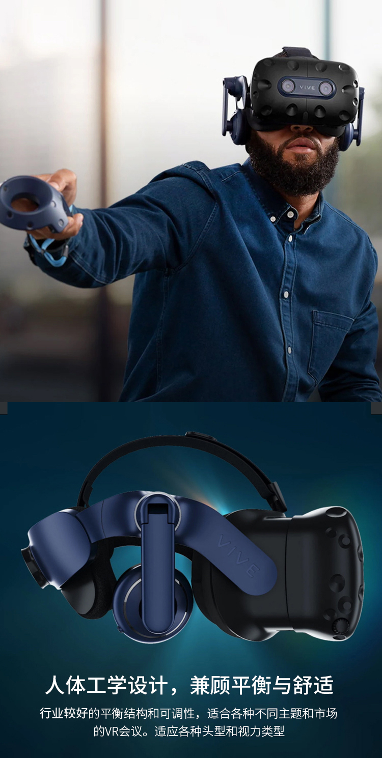 htcvivepro2vr眼镜一体机智能vr眼镜套3d虚拟现实体感游戏机vr头盔