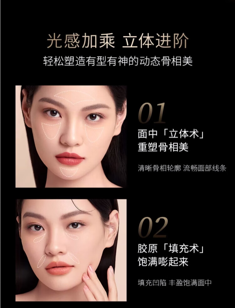 毛戈平高光膏小样哑光提亮脸部遮盖泪沟法令纹黑眼圈修容 高光0.5+102遮瑕膏0.5克