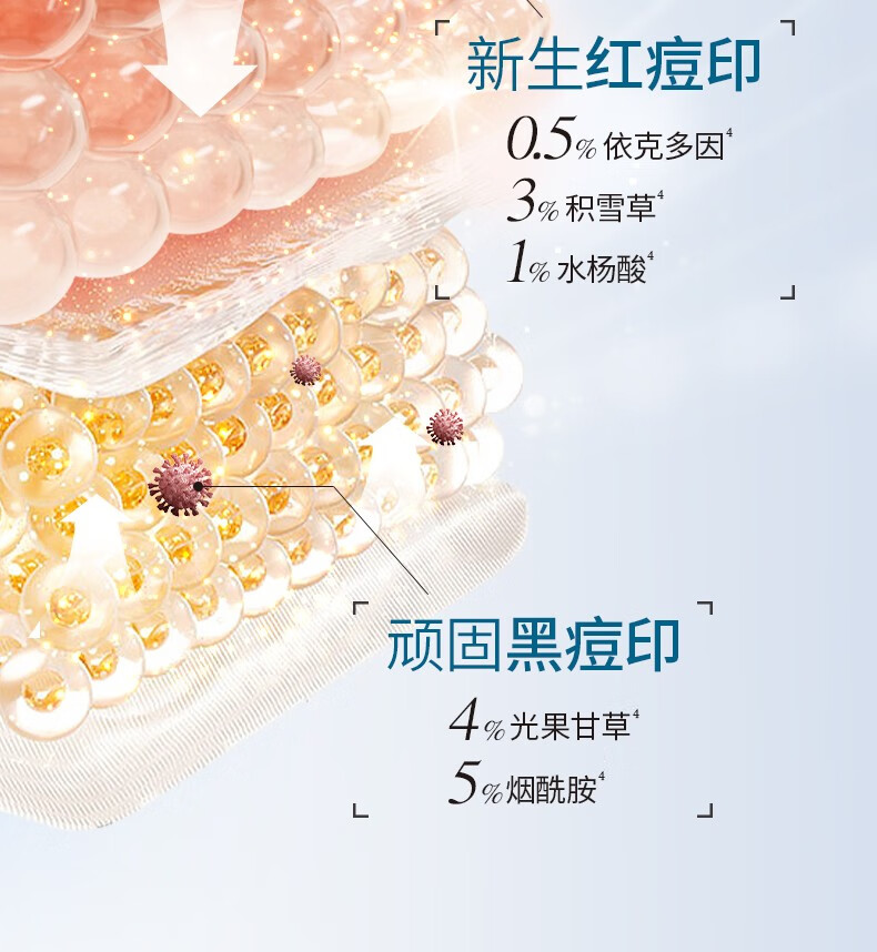 肌漾3.0修印精华淡化红黑痘印烟酰胺源头阻黑改善油痘肌 修印精华3.030ml