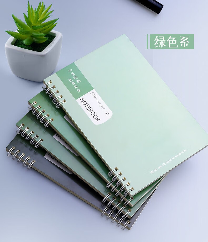 话语b5笔记加厚线圈本记简约深色系浅色系美妆工具横线 4本
