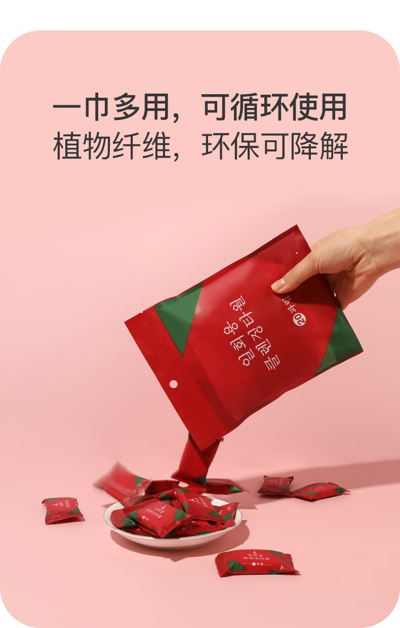 韩奏（HANZOU） 韩奏压缩洗脸巾一次性大号毛巾颗粒纯棉加厚棉柔巾旅行洗面化妆 散装2粒【加大加厚24*30cm】