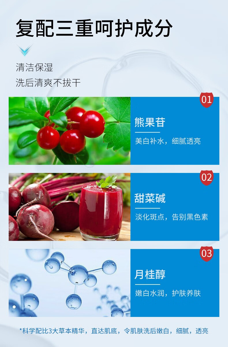 仁和高维美白保湿洗面奶烟酰胺提亮肤色控油清洁淡化黑色素男女通用 美白保湿洗面奶150g