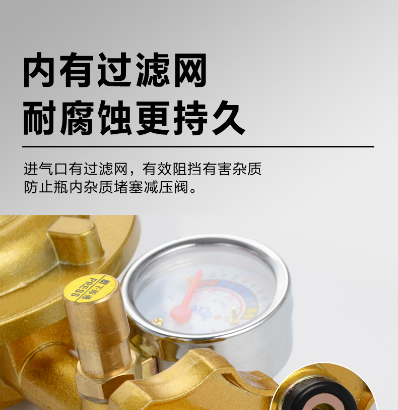 SKOK家用煤气灶低压阀门带表显减压阀煤气瓶罐装液化石油气调压器配件 家用防爆钢丝管-5米