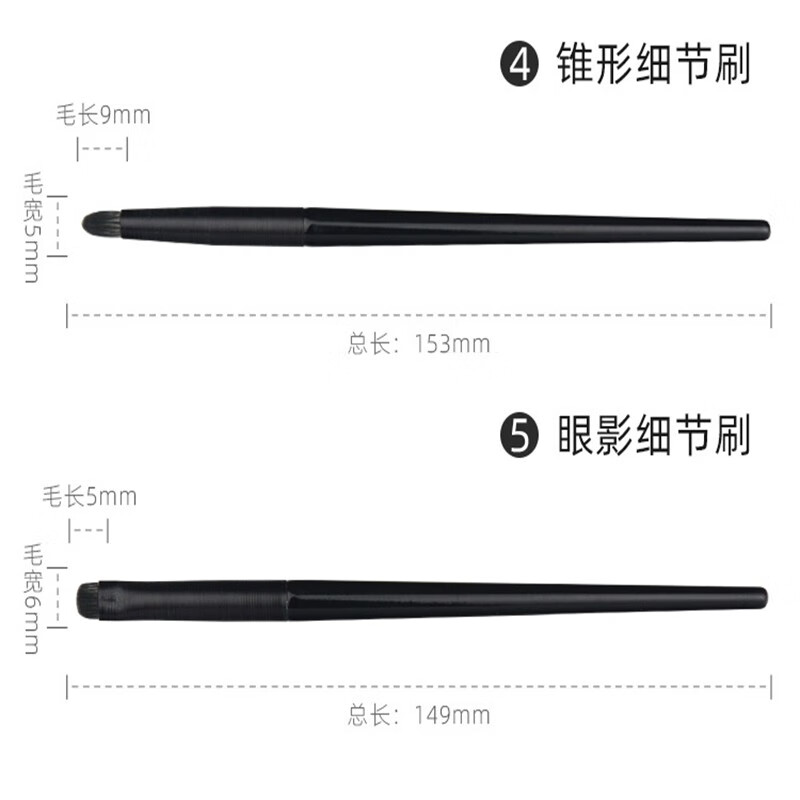 YAHLIGS 初学者彩妆4支眼影刷化妆刷套刷彩妆工具羊毛刷眼部刷卧蚕刷 01#蓝桥3支装(新款)