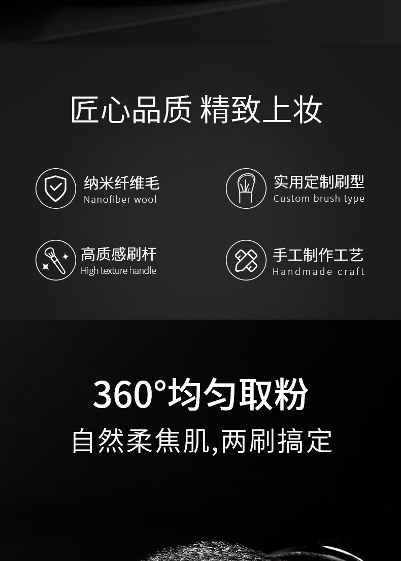 AOLANLA 便携伸缩散粉刷腮红刷蜜粉刷定妆修容高光刷美妆刷化妆刷工具 伸缩散粉刷【带收纳刷包】