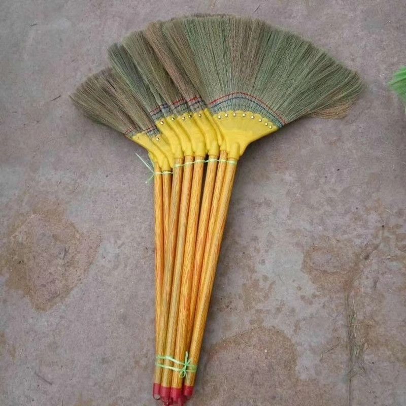 清洁用具 扫把簸箕 彩虹鸟(chenghongniao 手工编织芒草扫帚软毛扫把