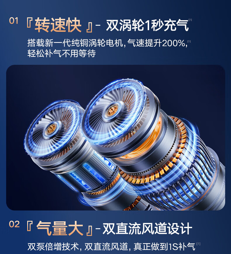 图拉斯（TORRAS）车载充气泵 汽车充气泵车载加气泵无线便携多功能预设胎压数显轮胎打气筒摩托自行车-升级款