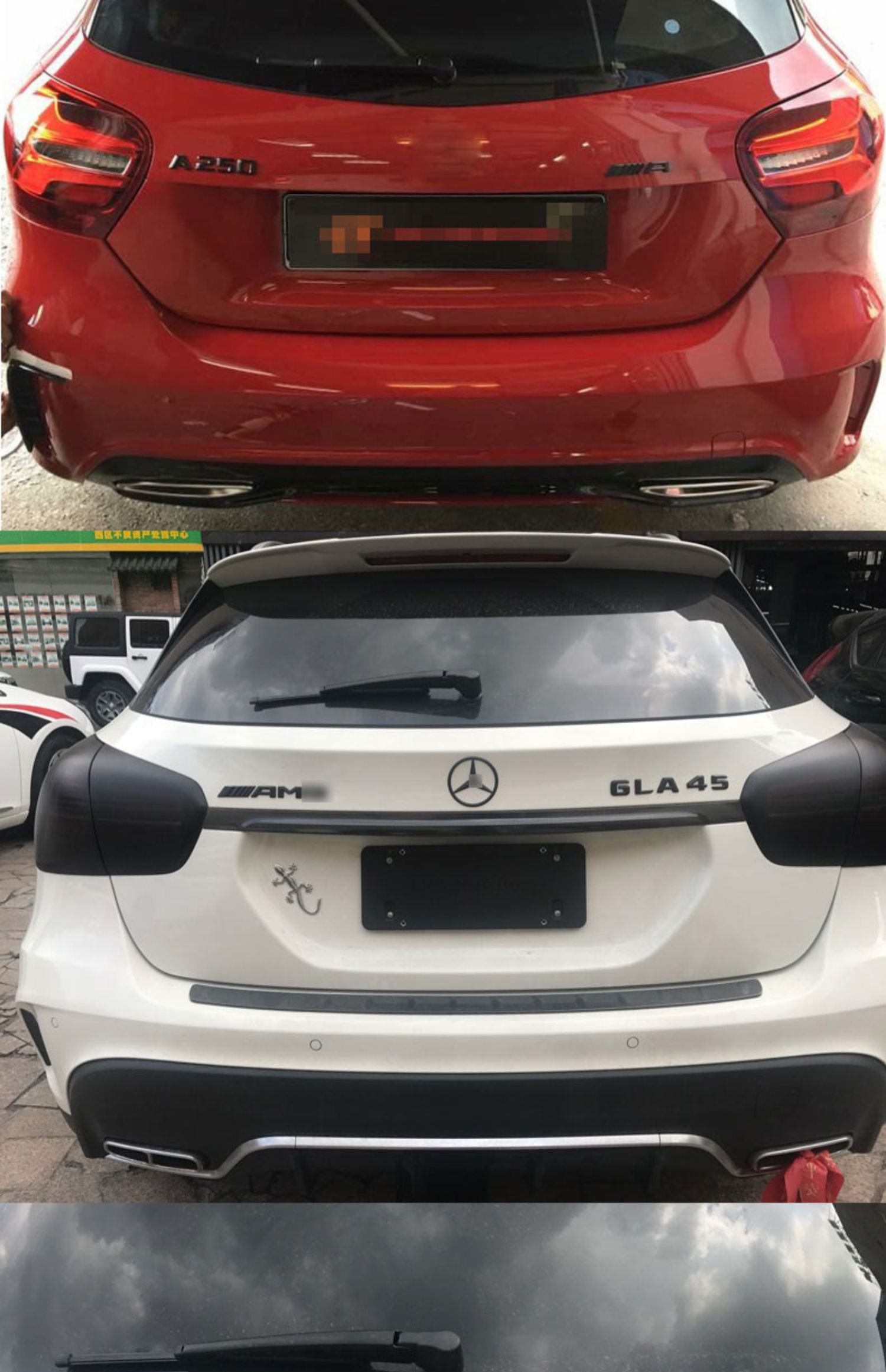 专用奔驰gle gls ml gl g级 amg 4matic v8黑色改装车标字母车贴 北京