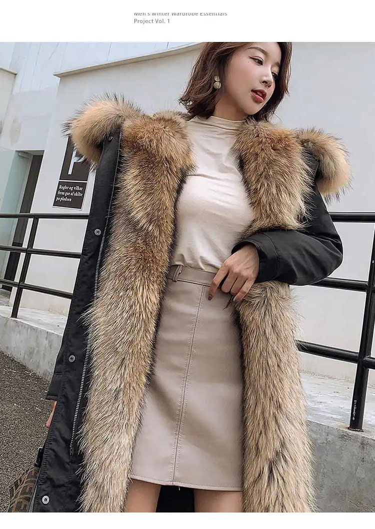 南极人皮草大衣外套女21年高端装派克服新款冬内胆可拆卸仿狐狸毛时尚