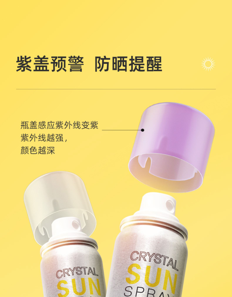 RE:CIPE 玥之秘水晶防晒喷雾SPF50+军训防晒霜男女防晒乳女隔离防晒 便携迷你版喷雾50ml